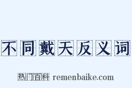 不同戴天反义词是什么意思的图片